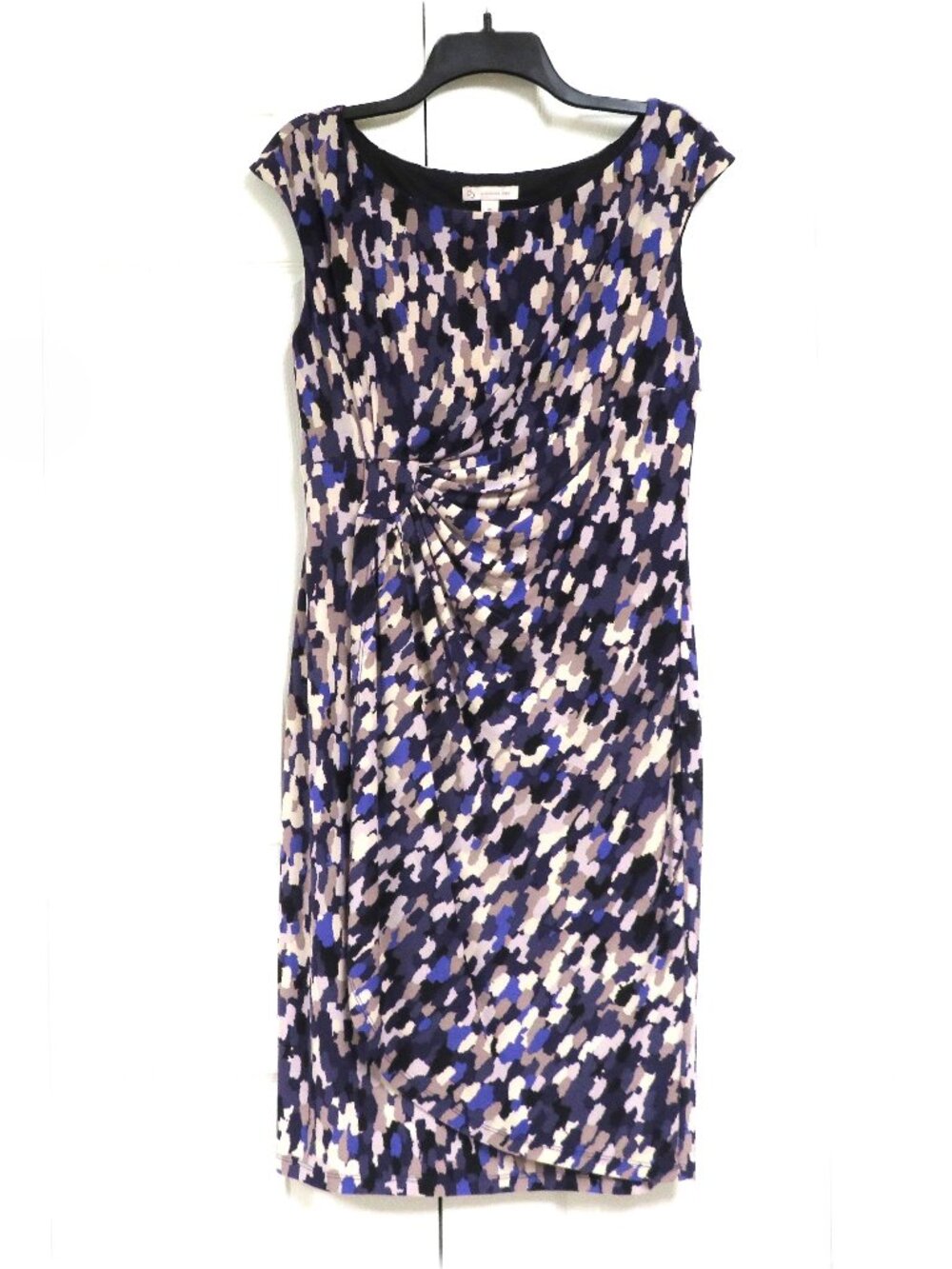 Dressbarn Mock-Wrap Cap Sleeve Dress Size 10